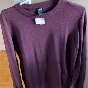 H&M Men’s Small Burgundy Regular Fit Sweater